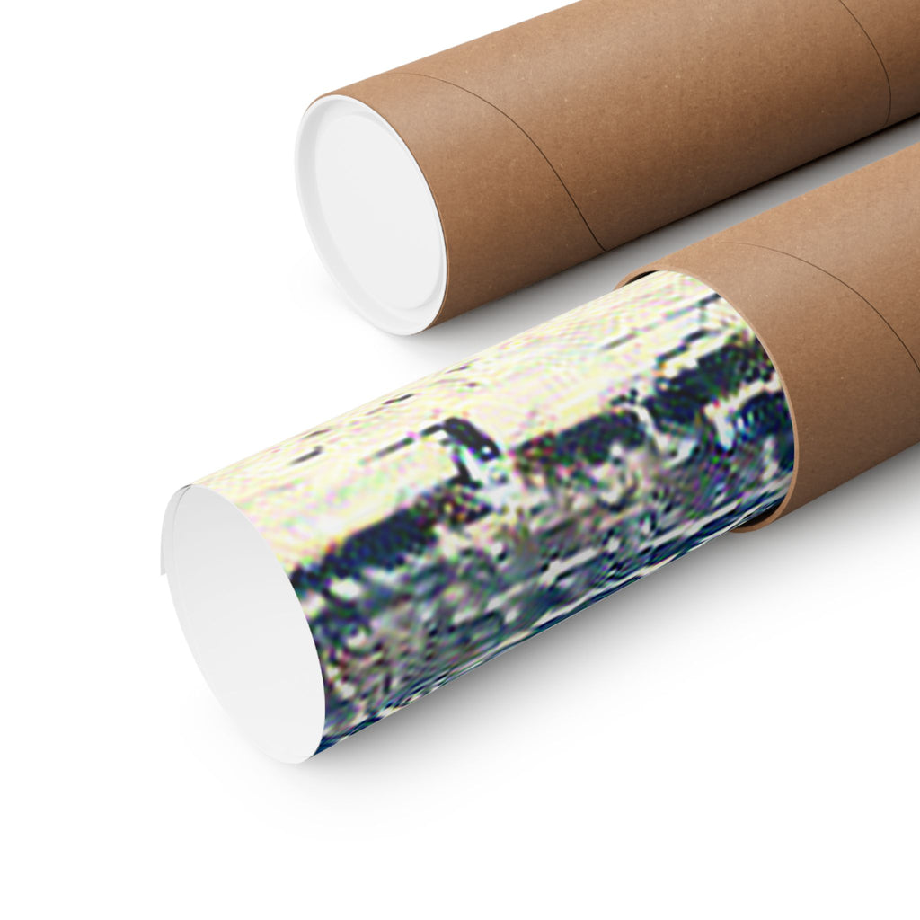 Pyramids Giza in Great Wave Style - Poster Print