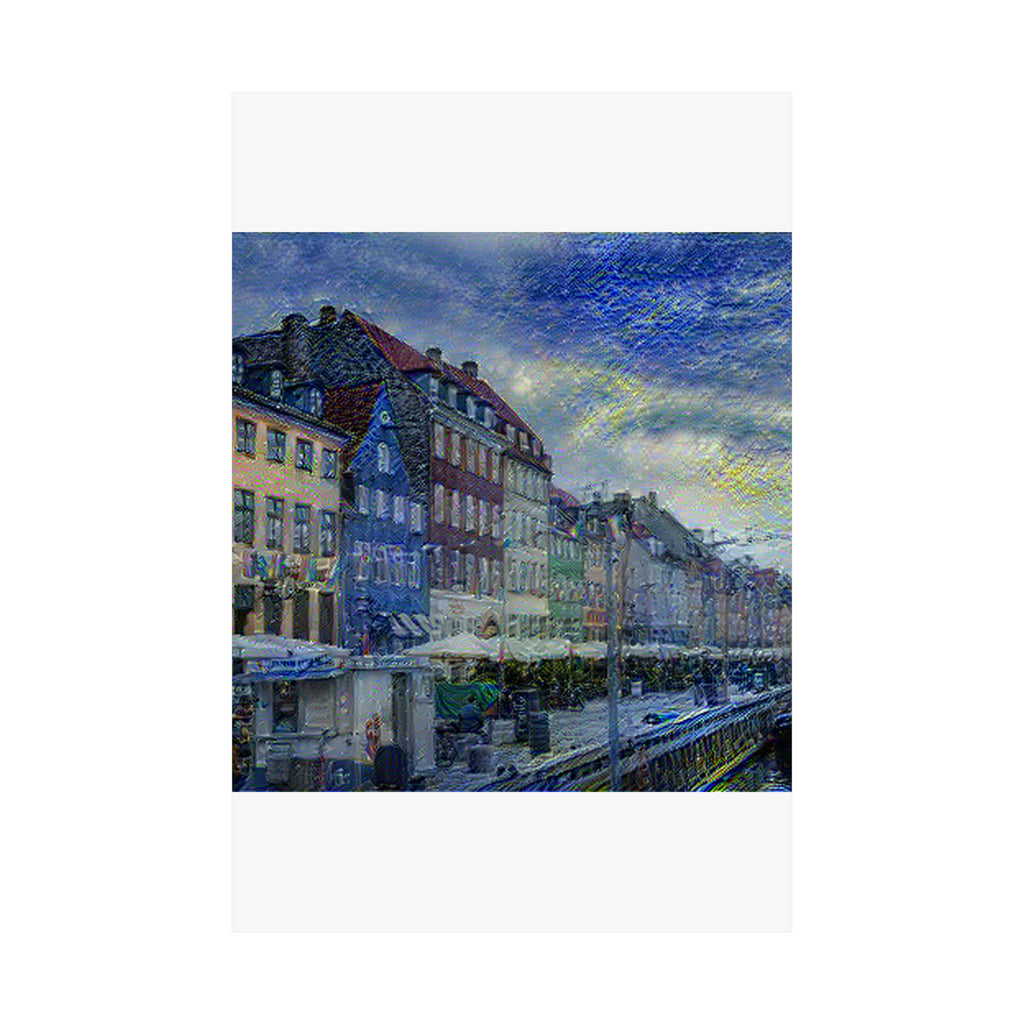Nyhavn in Starry Night Style | Vincent van Gogh Inspired Art