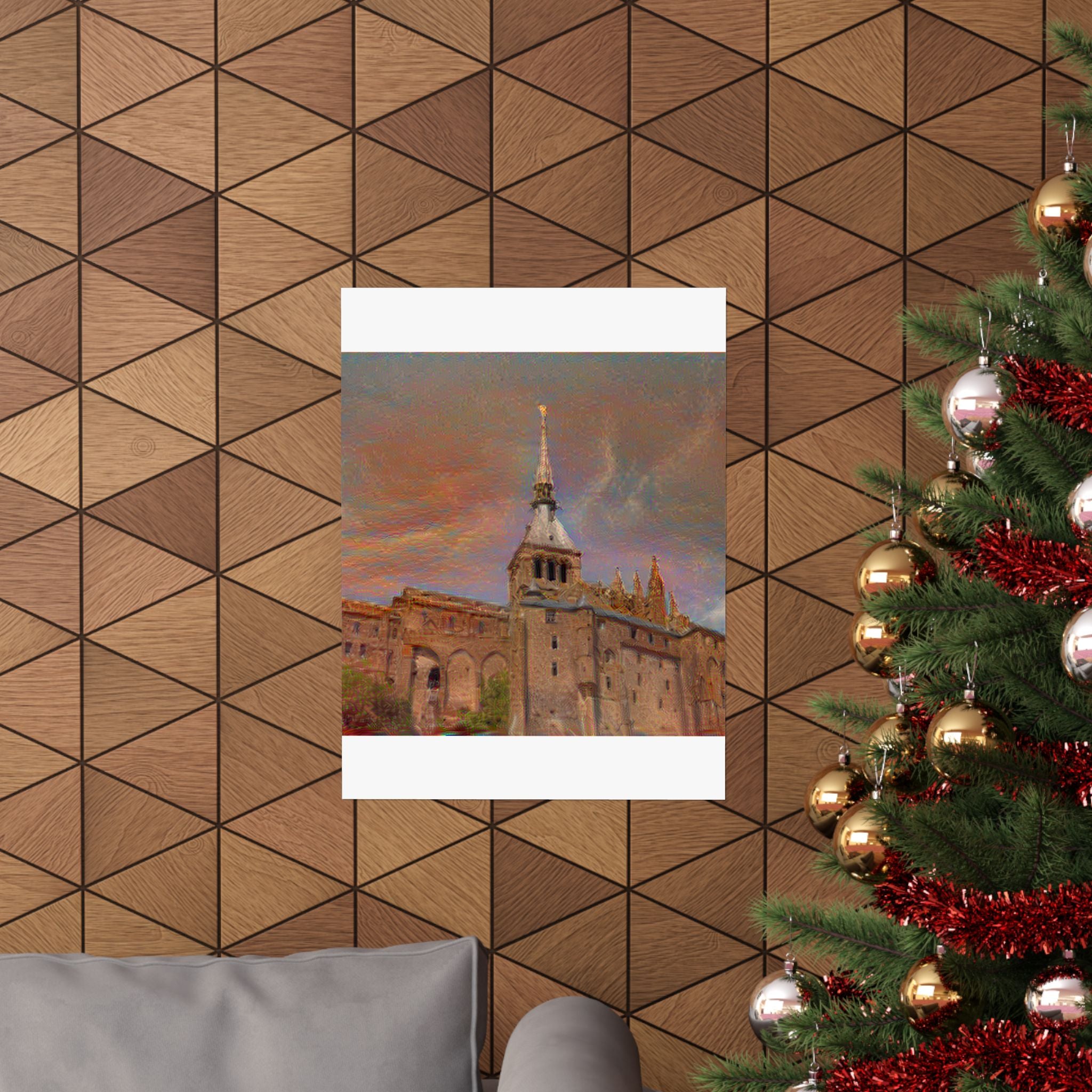 Mont Saint-Michel in The Scream Style | Edvard Munch Inspired Art