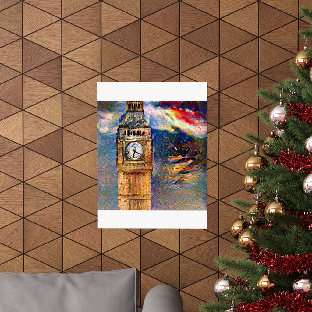 Big Ben in Composition VII Style | Wassily Kandinsky Inspired Art