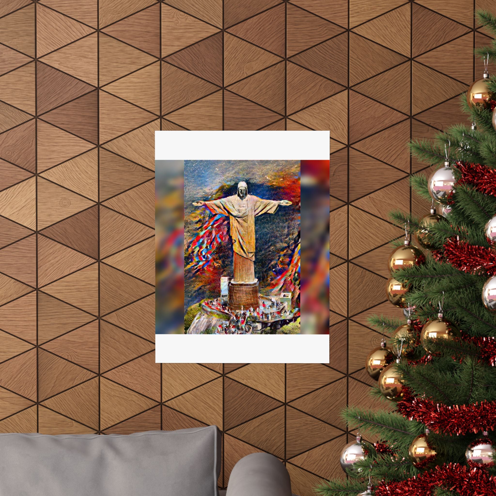 Christ the Redeemer in Composition VII Style - Art Poster Print