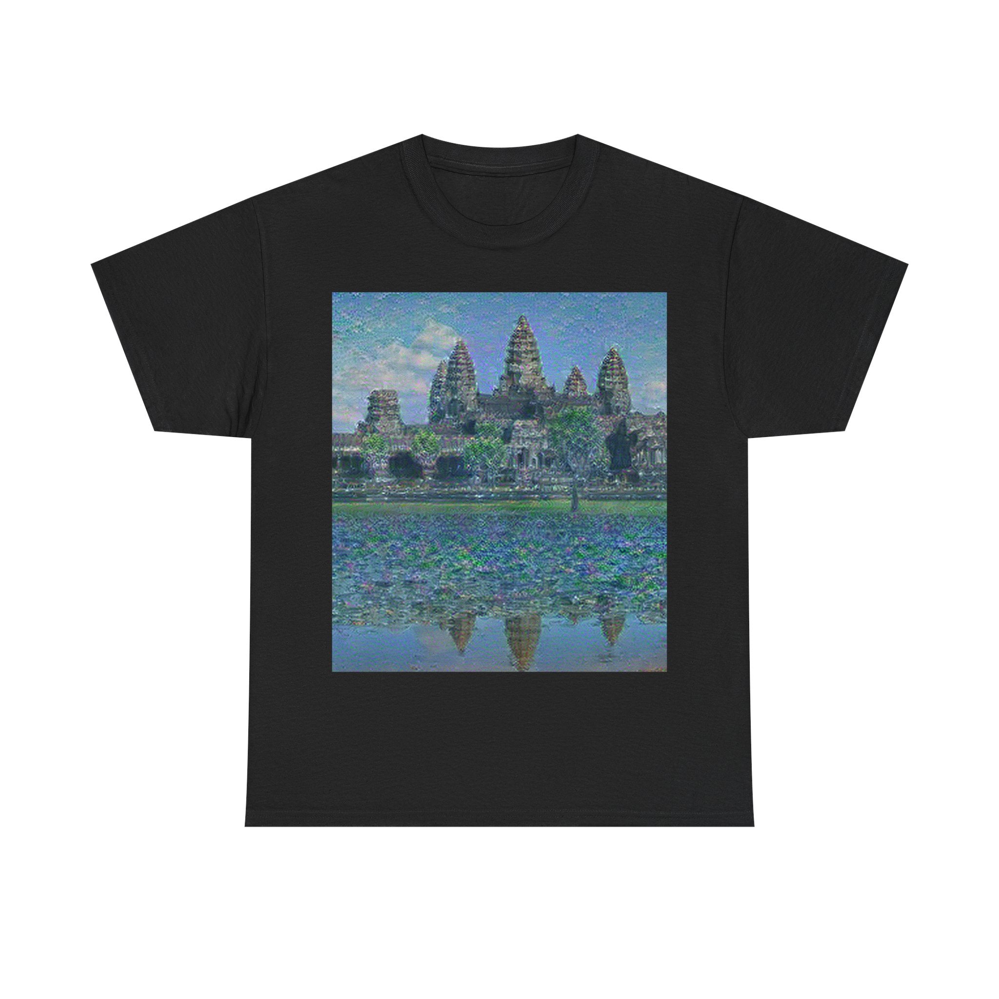 Angkor Wat in Water Lilies Style | Claude Monet Inspired Art