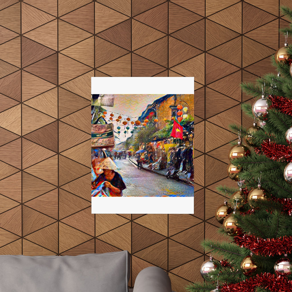 Hoi An Ancient Town in Composition VII Style | Wassily Kandinsky Inspired Art