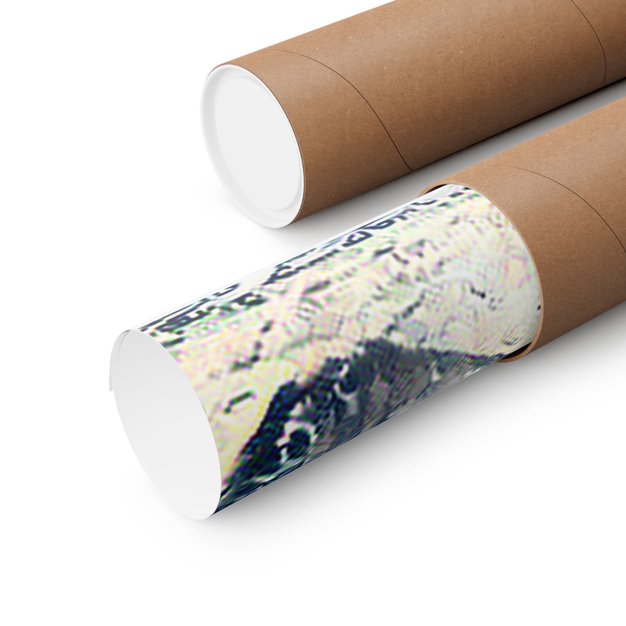 Moai in Great Wave Style - Poster Print