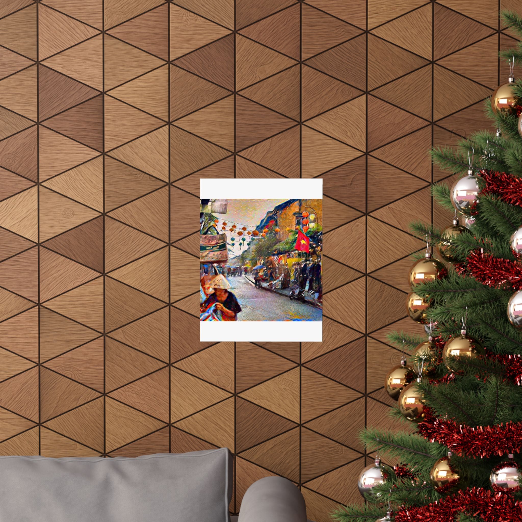 Hoi An Ancient Town in Composition VII Style | Wassily Kandinsky Inspired Art