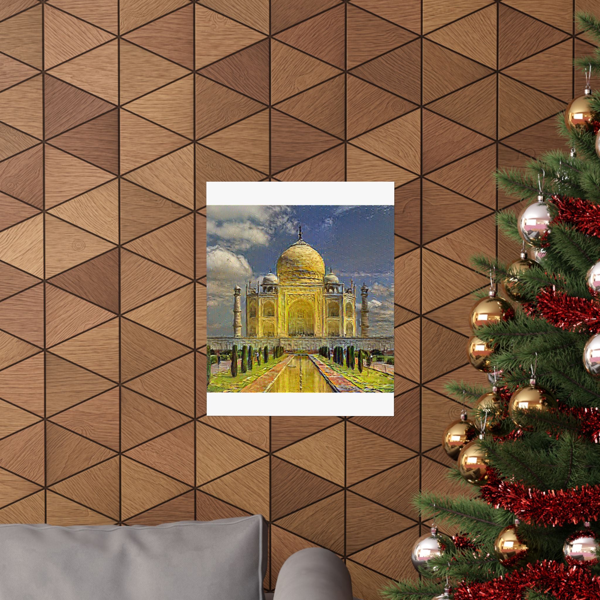 Taj Mahal in Cafe Terrace Style - Poster Print