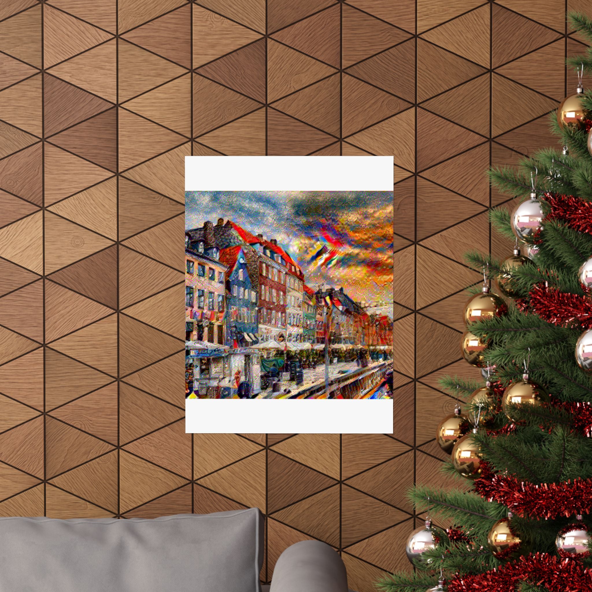 Nyhavn in Composition VII Style | Wassily Kandinsky Inspired Art