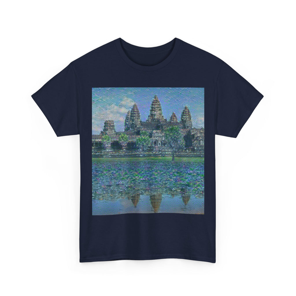 Angkor Wat in Water Lilies Style | Claude Monet Inspired Art