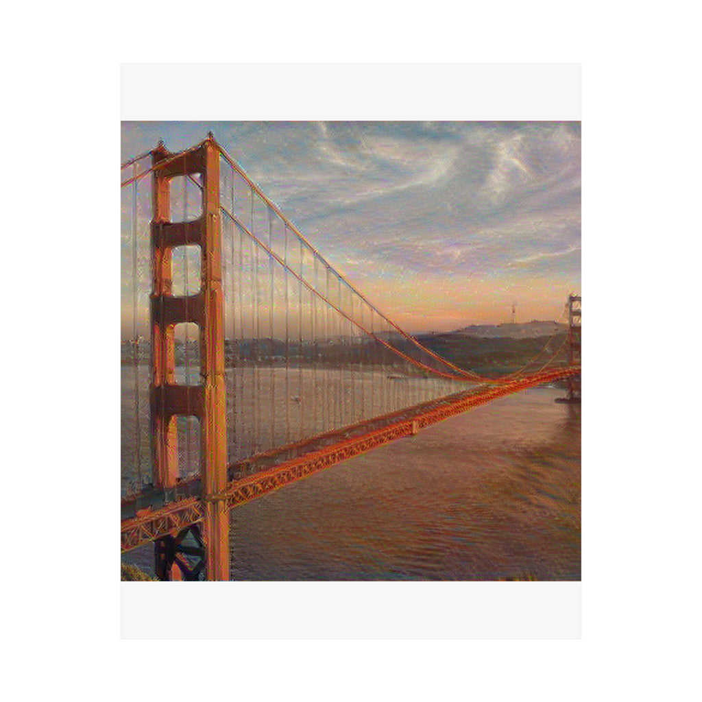 Golden Gate Bridge in The Scream Style | Edvard Munch Inspired Art