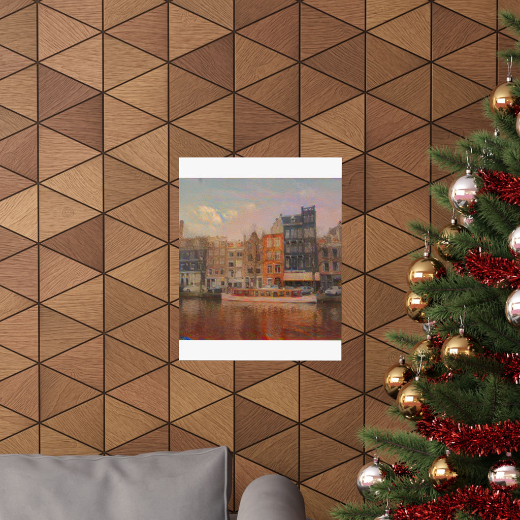 Amsterdam Canal Ring in The Scream Style | Edvard Munch Inspired Art