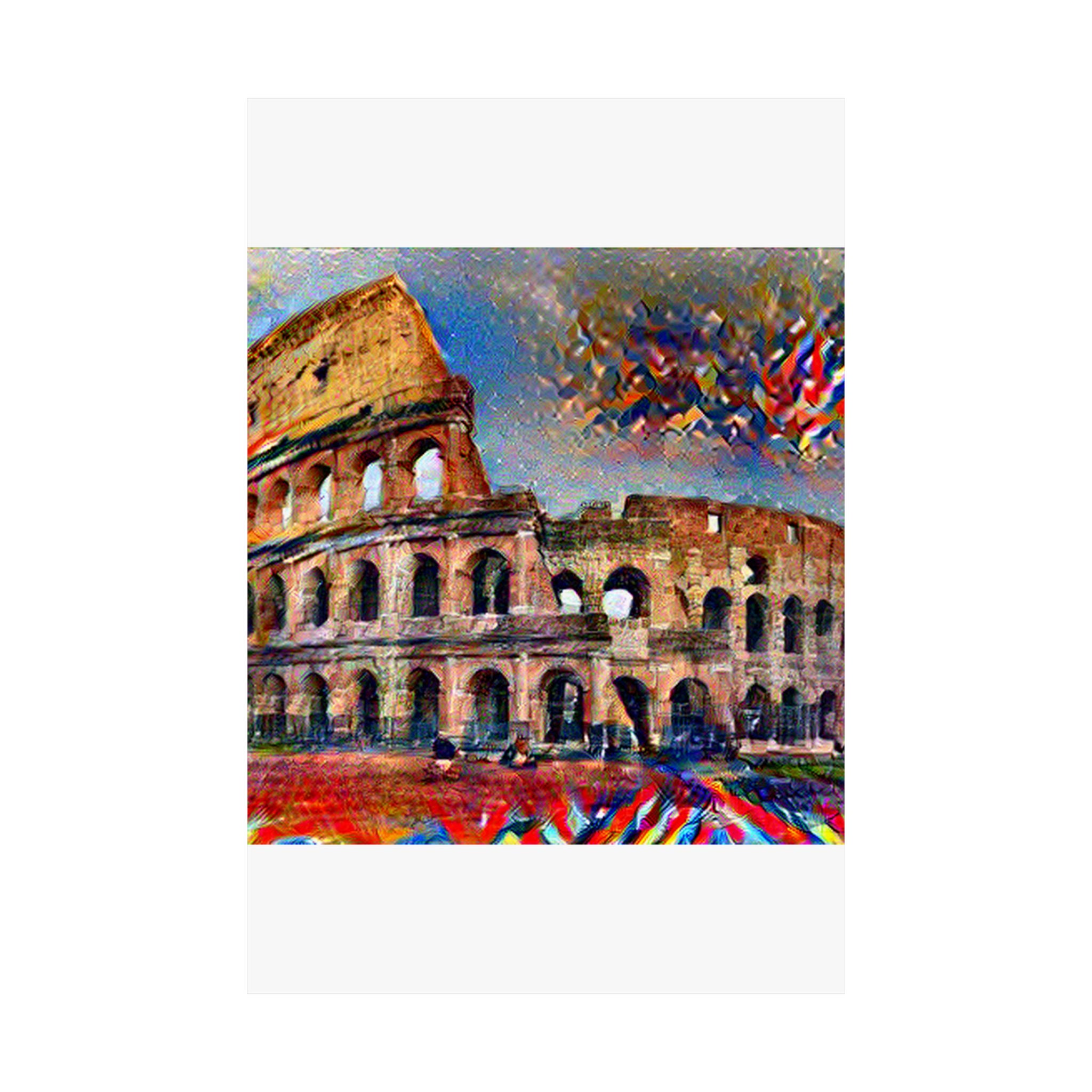 Colosseum in Composition Vii Style - Poster Print
