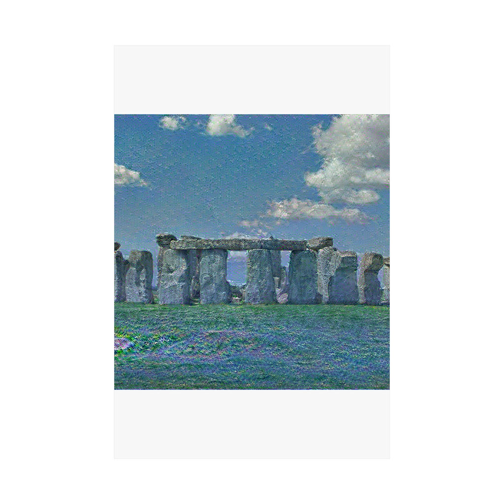 Stonehenge in Water Lilies Style - Poster Print