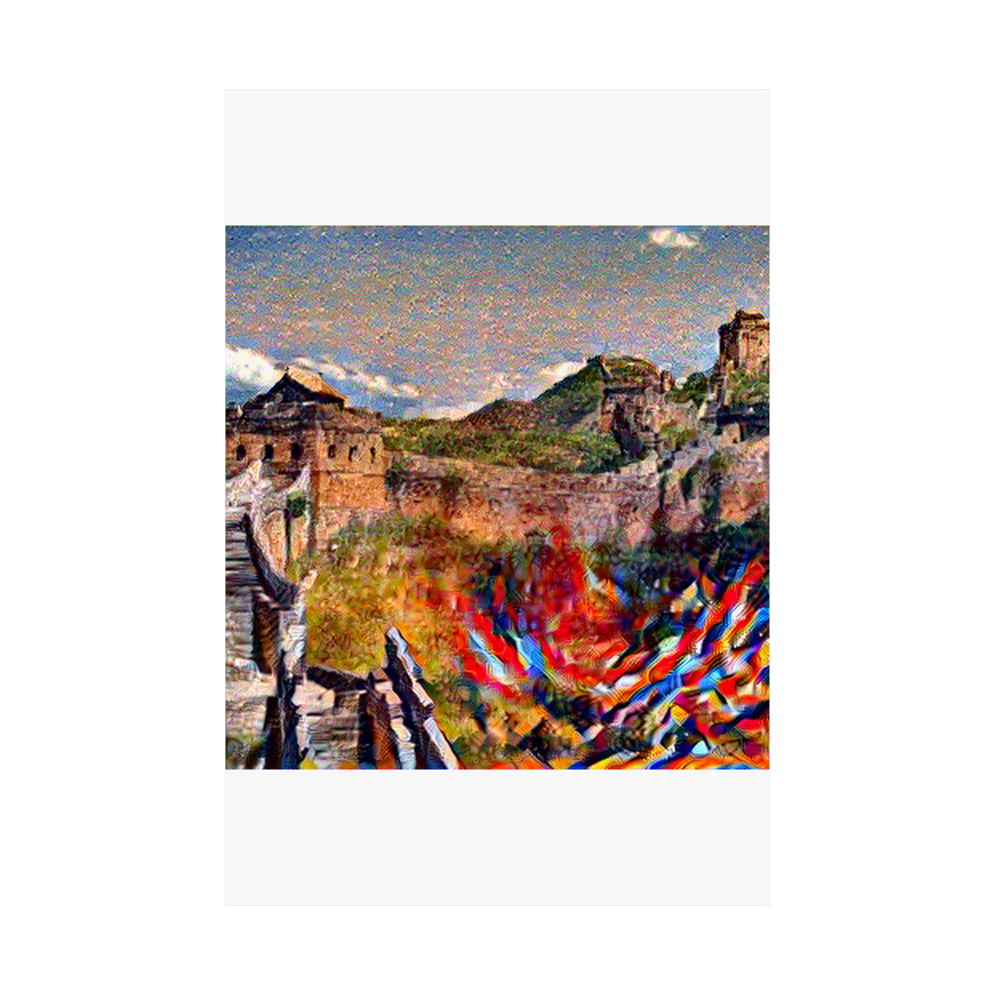 Great Wall in Composition Vii Style - Poster Print