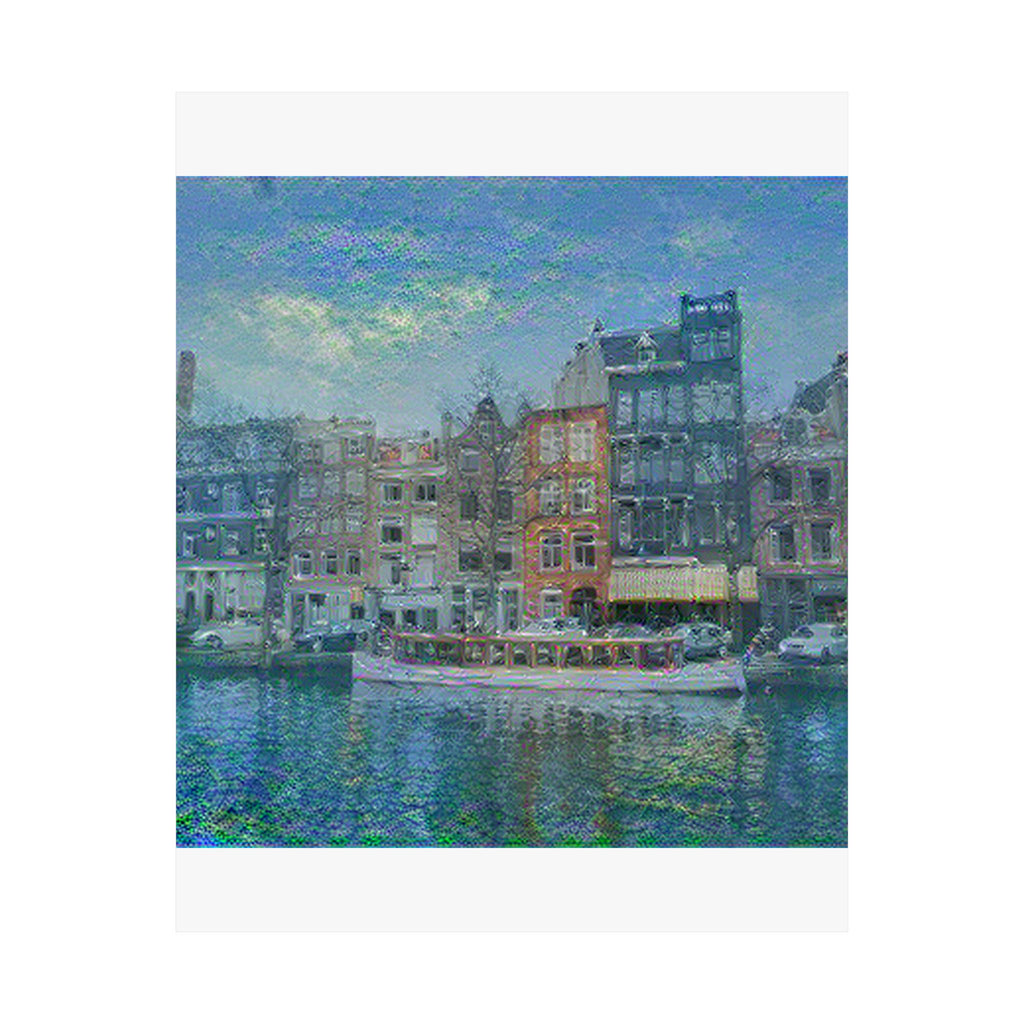 Amsterdam Canal Ring in Water Lilies Style | Claude Monet Inspired Art