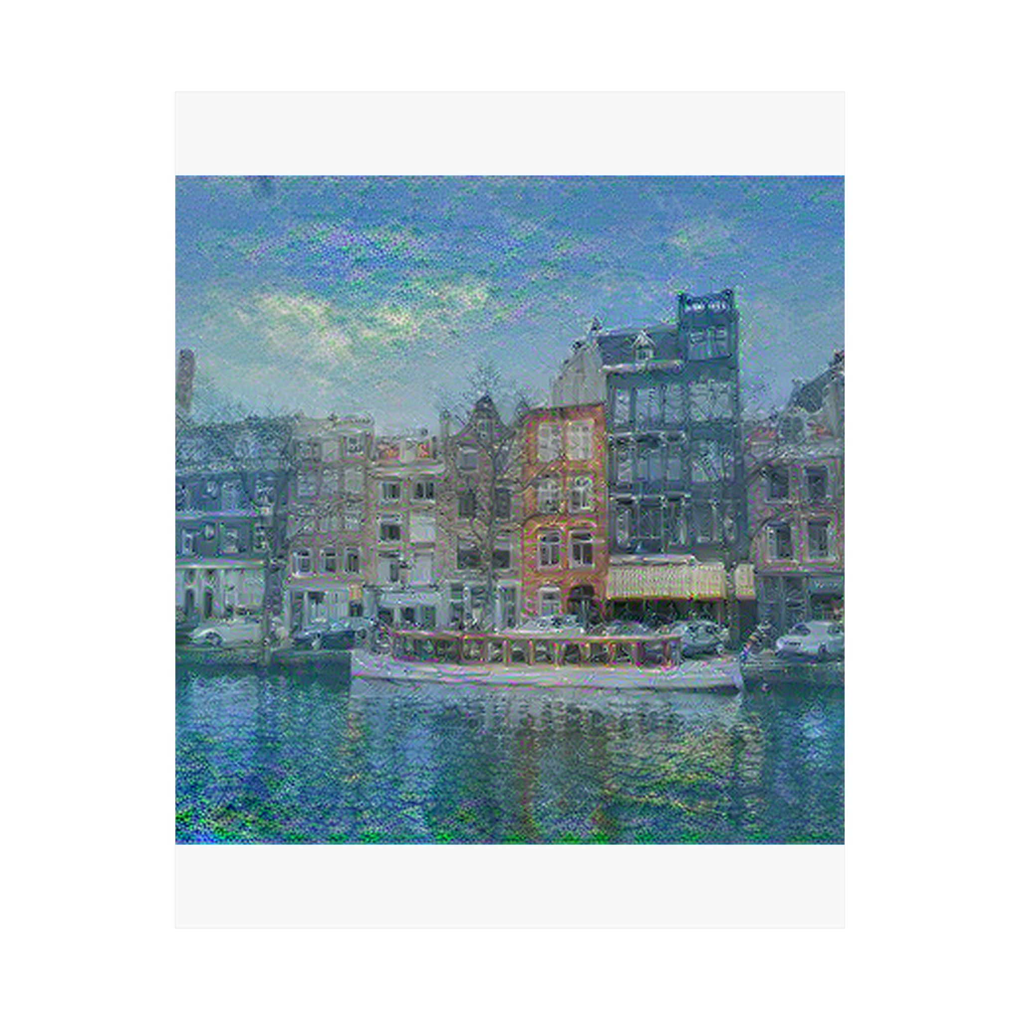 Amsterdam Canal Ring in Water Lilies Style | Claude Monet Inspired Art