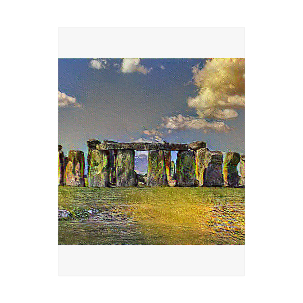 Stonehenge in Cafe Terrace at Night Style | Vincent van Gogh Inspired Art