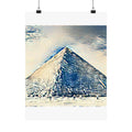 Pyramids Giza in Great Wave Style - Poster Print