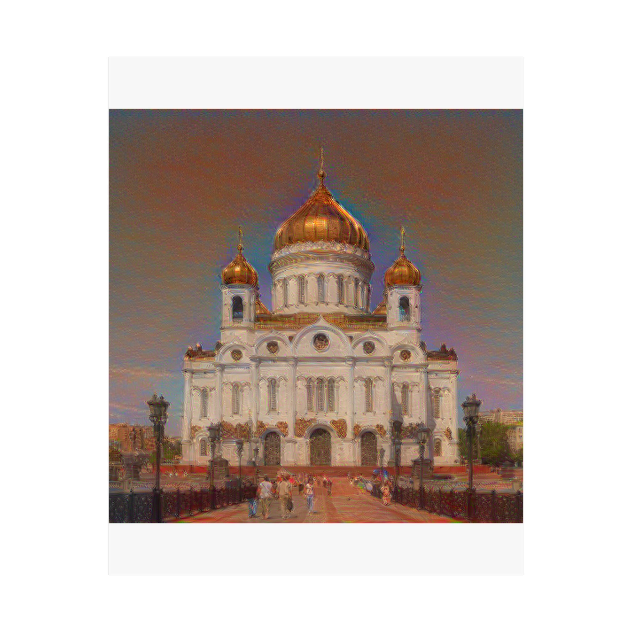 St Basils in The Scream Style - Poster Print