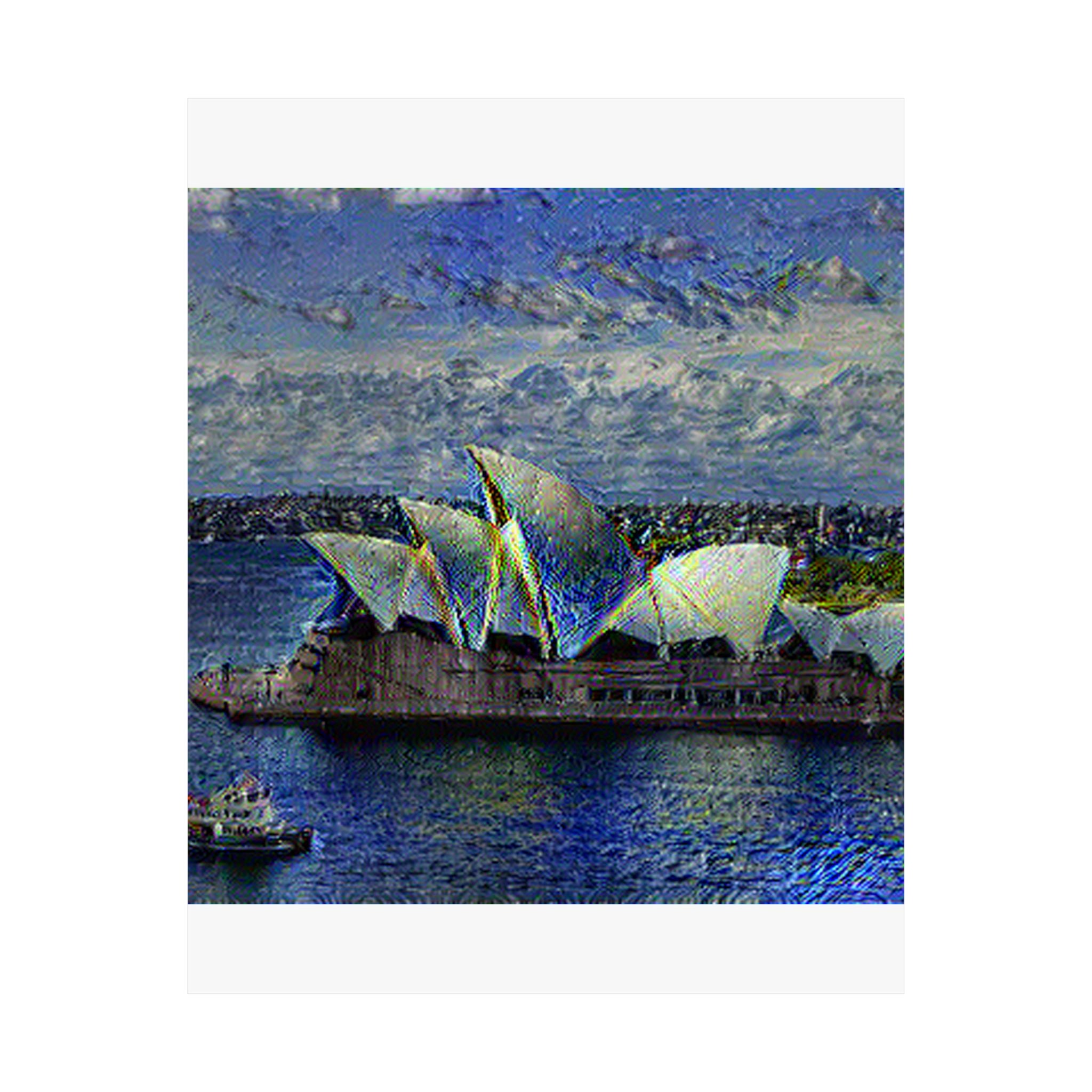 Sydney Opera in Starry Night Style - Poster Print