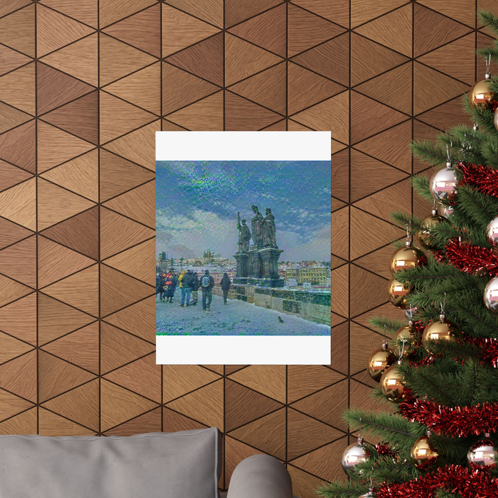 Charles Bridge in Water Lilies Style | Claude Monet Inspired Art