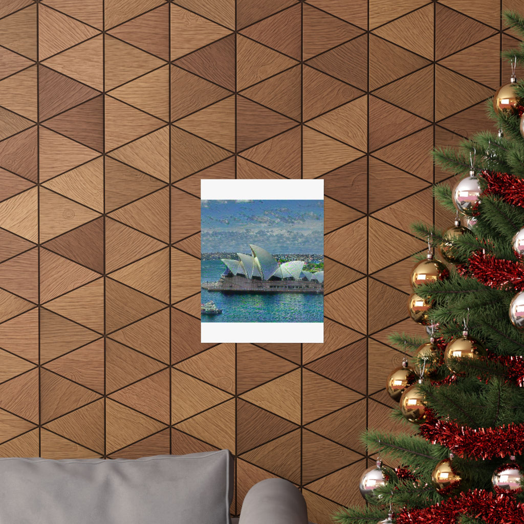 Sydney Opera in Water Lilies Style - Poster Print