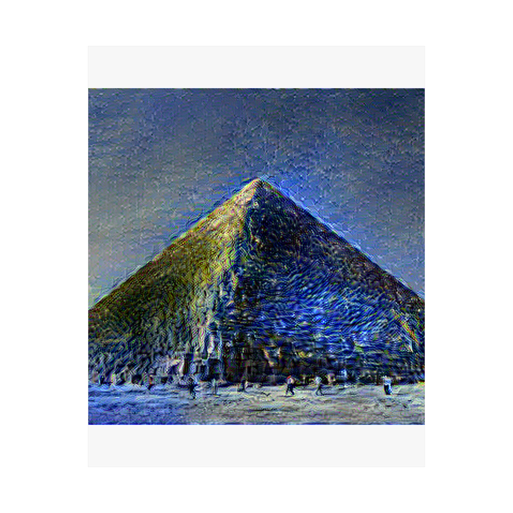 Pyramids of Giza in Starry Night Style | Vincent van Gogh Inspired Art