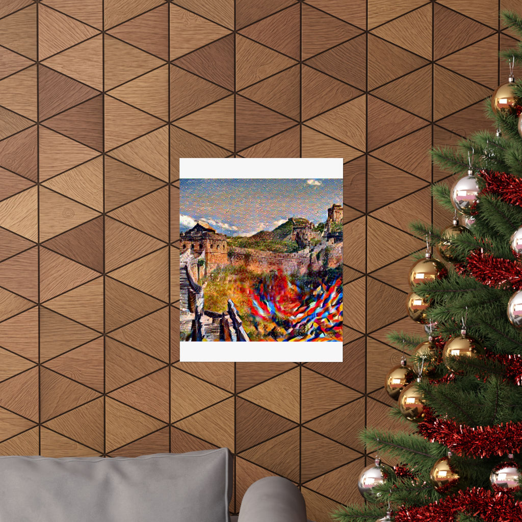 Great Wall in Composition Vii Style - Poster Print