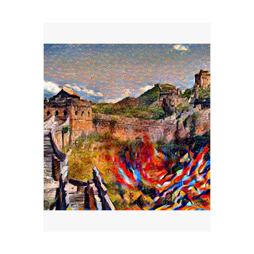 Great Wall in Composition Vii Style - Poster Print