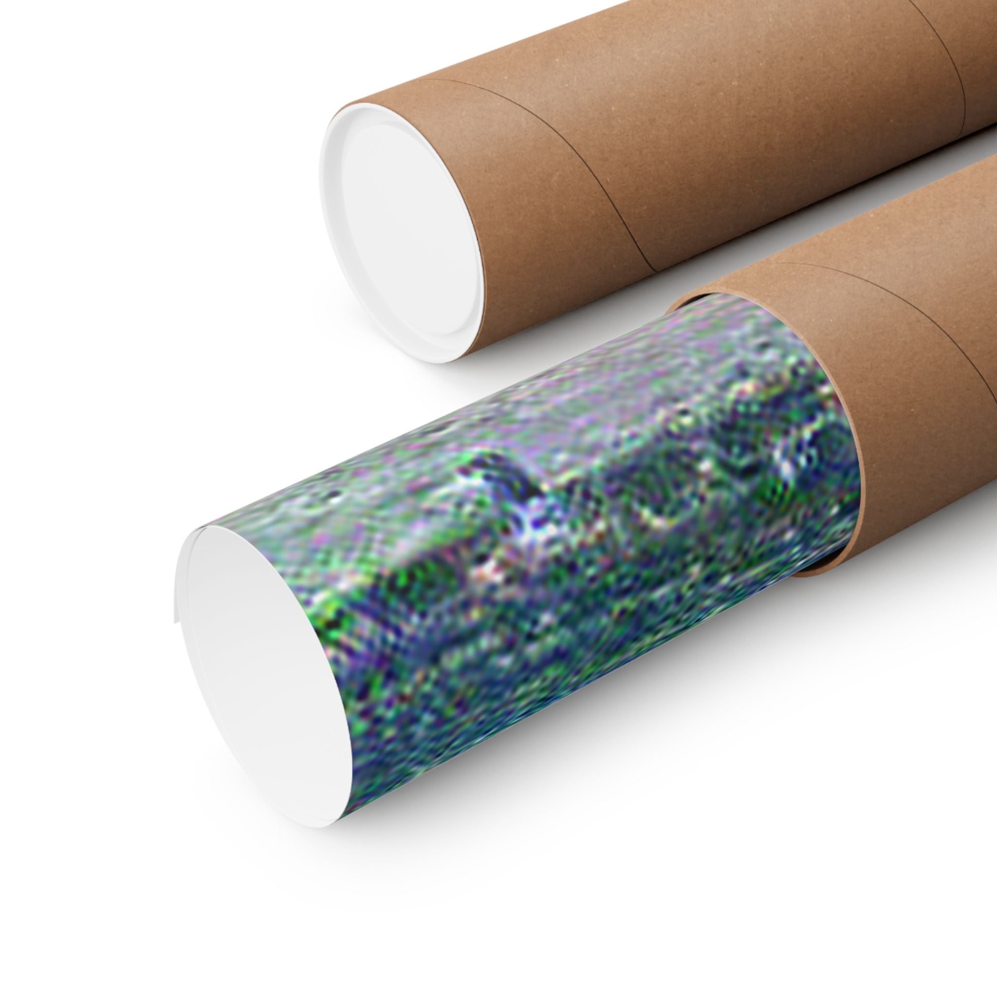 Pyramids Giza in Water Lilies Style - Poster Print