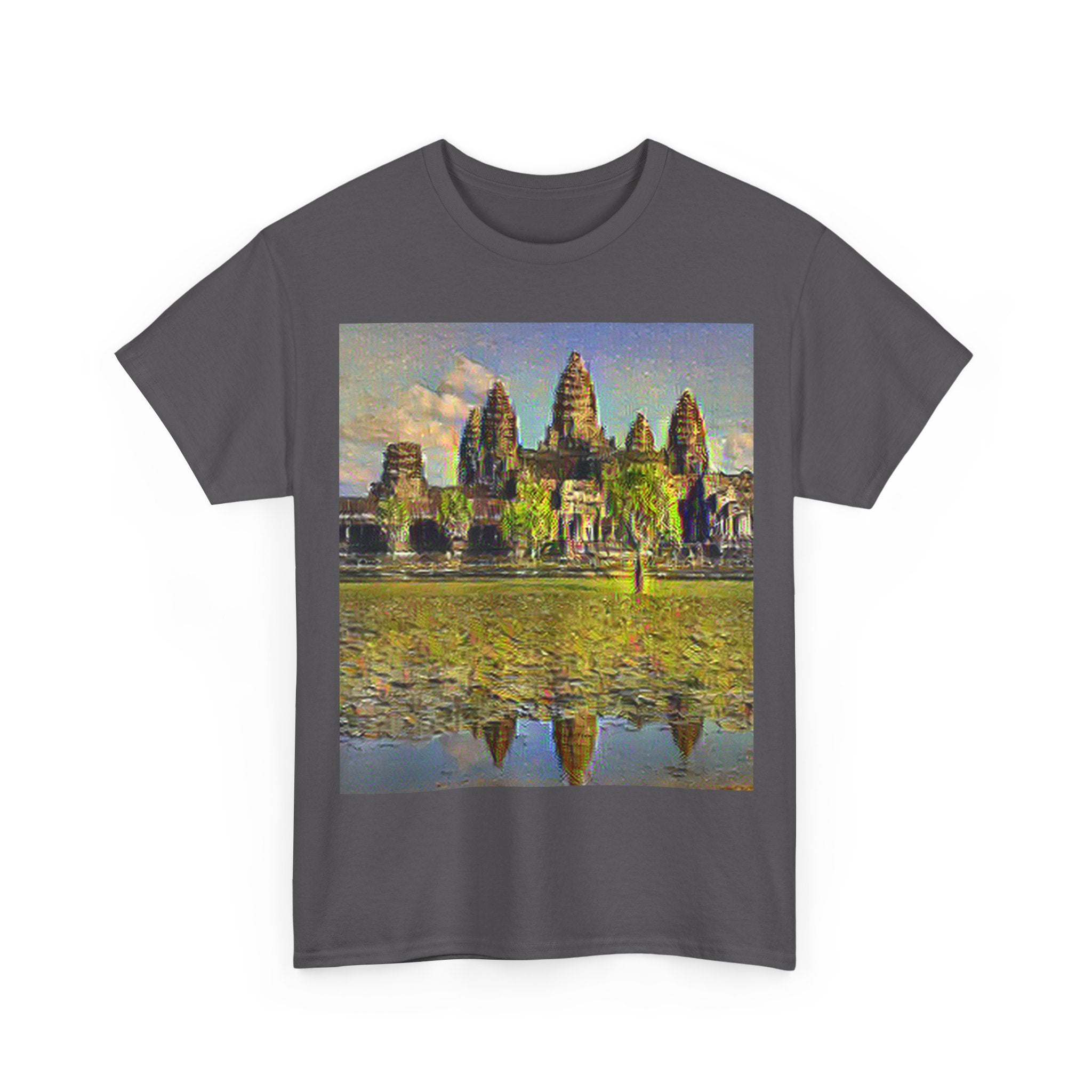 Angkor Wat in Cafe Terrace at Night Style | Vincent van Gogh Inspired Art