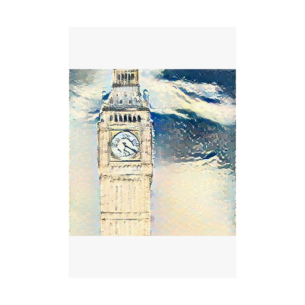 Big Ben in The Great Wave off Kanagawa Style | Katsushika Hokusai Inspired Art