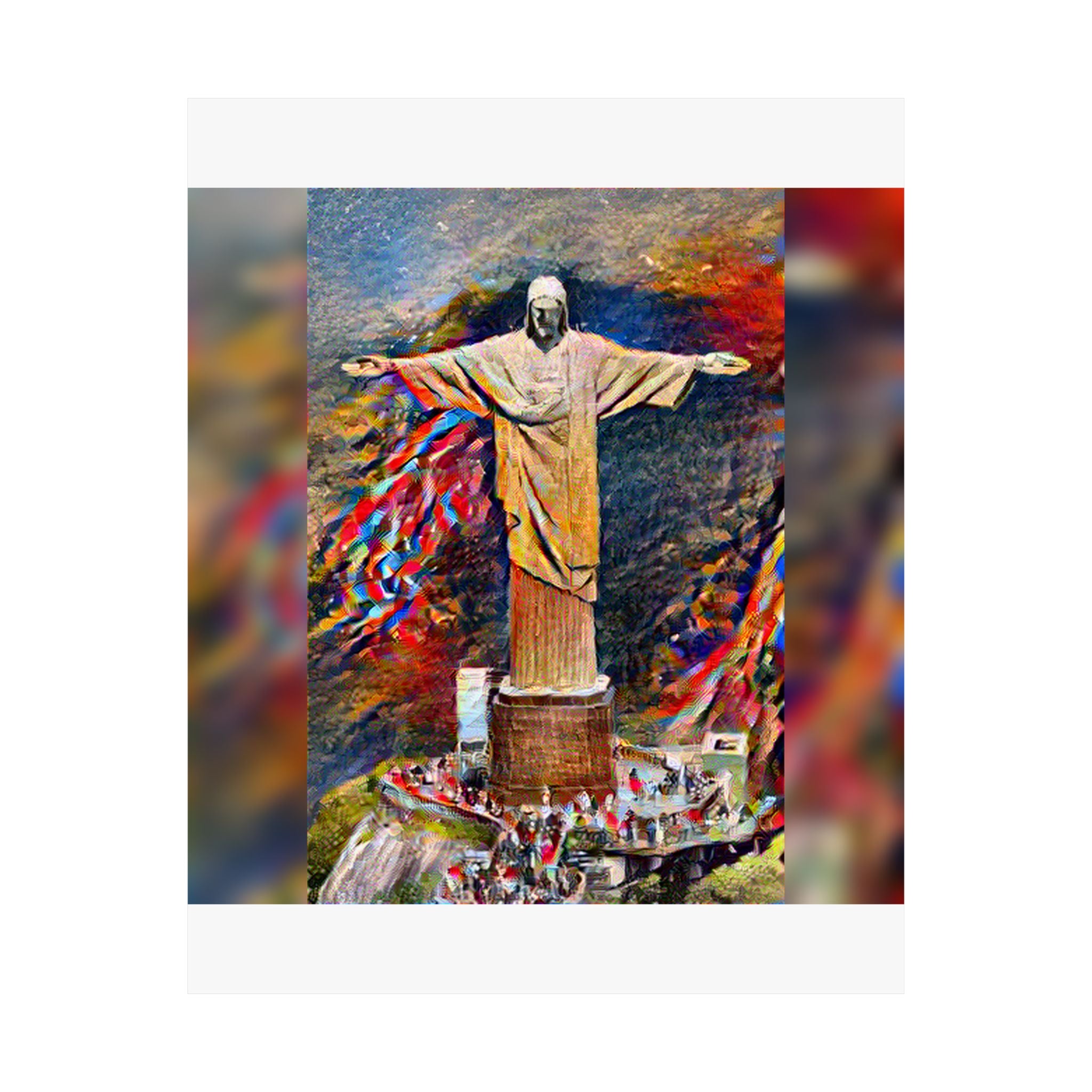 Christ the Redeemer in Composition VII Style - Art Poster Print