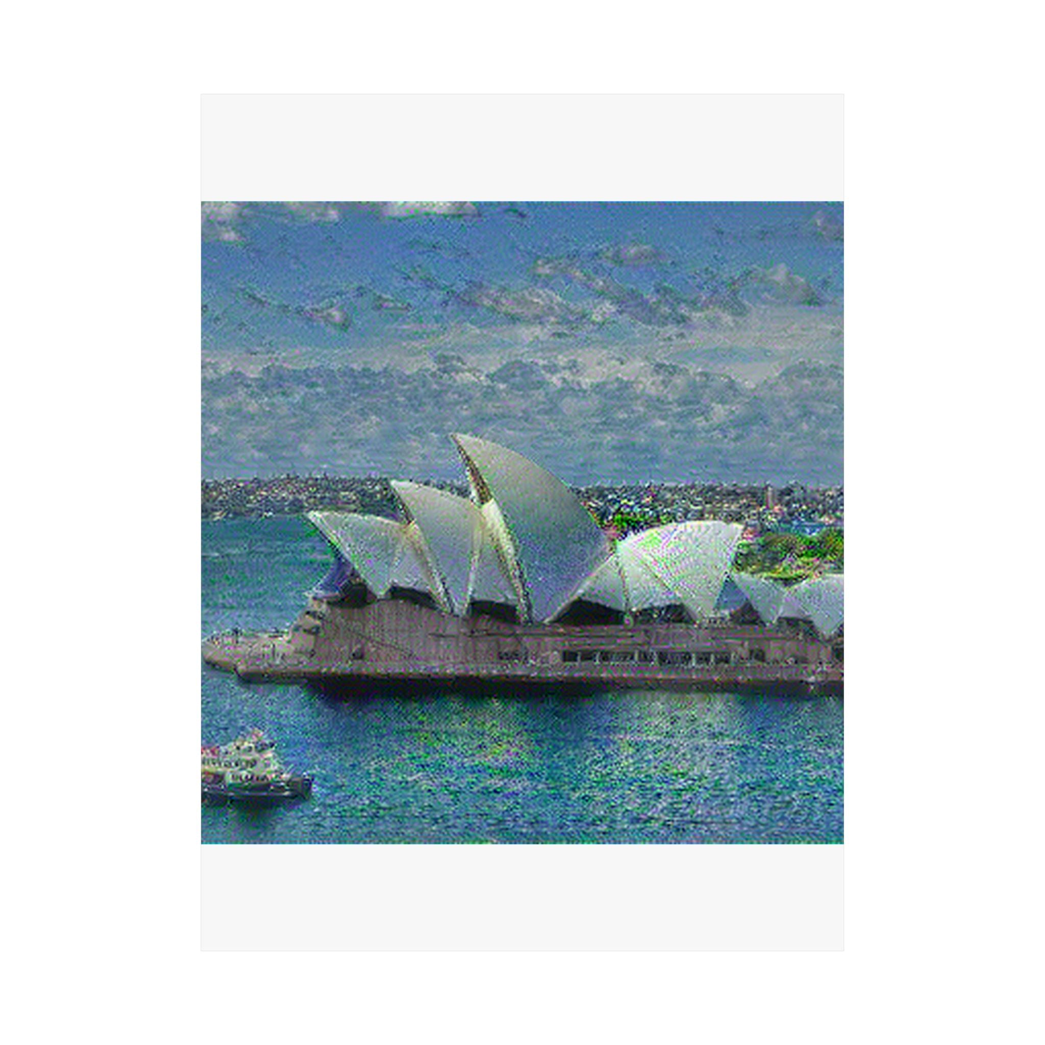Sydney Opera in Water Lilies Style - Poster Print