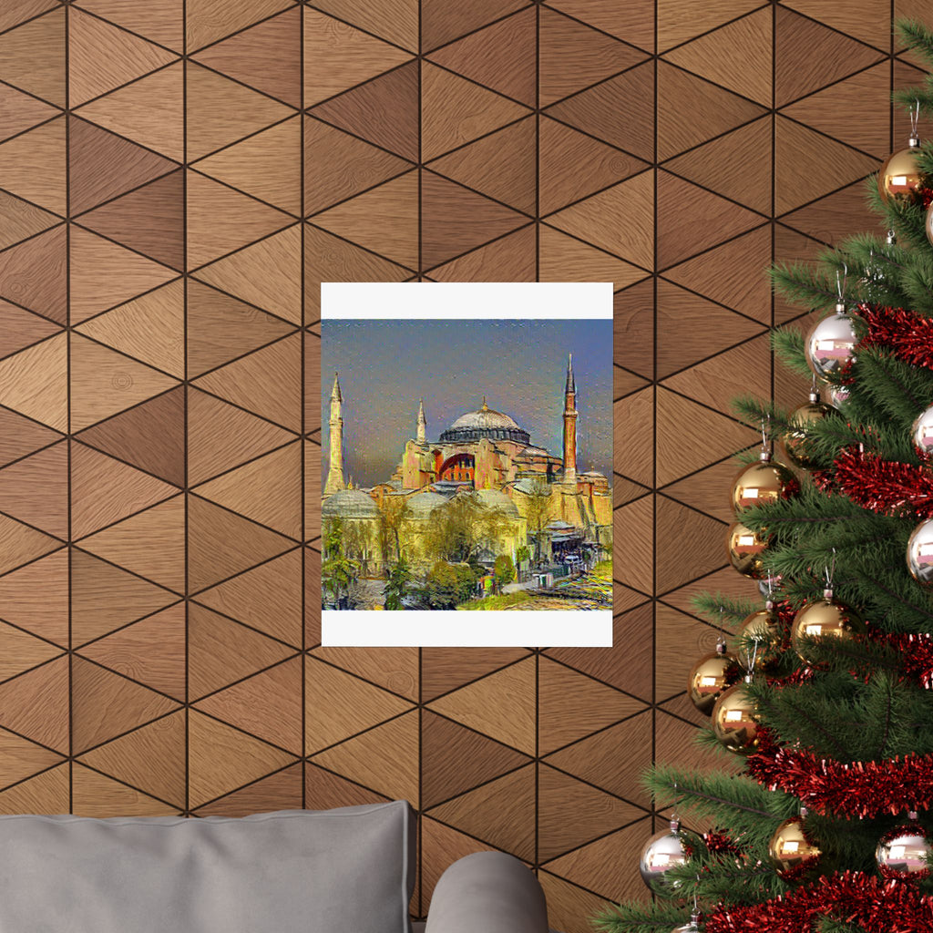 Hagia Sophia in Cafe Terrace at Night Style | Vincent van Gogh Inspired Art