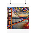 Golden Gate in Composition Vii Style - Poster Print