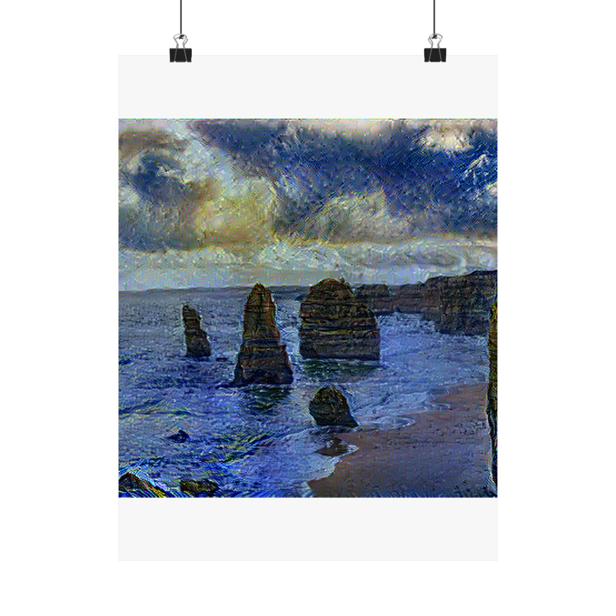 Twelve Apostles in Starry Night Style | Vincent van Gogh Inspired Art