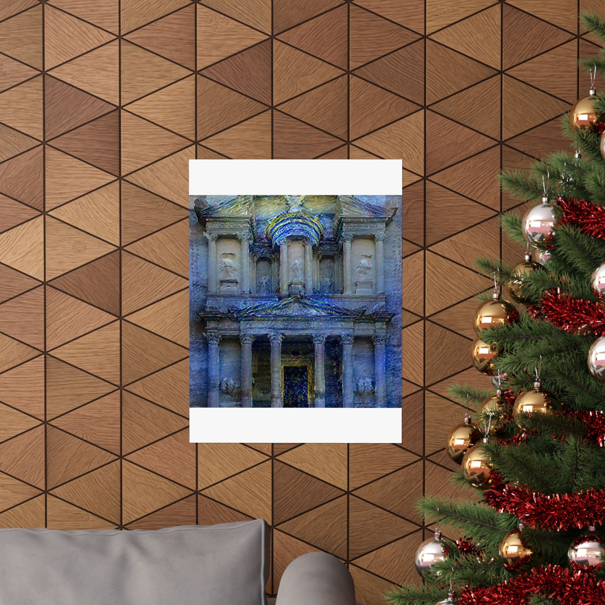 Petra in Starry Night Style - Poster Print