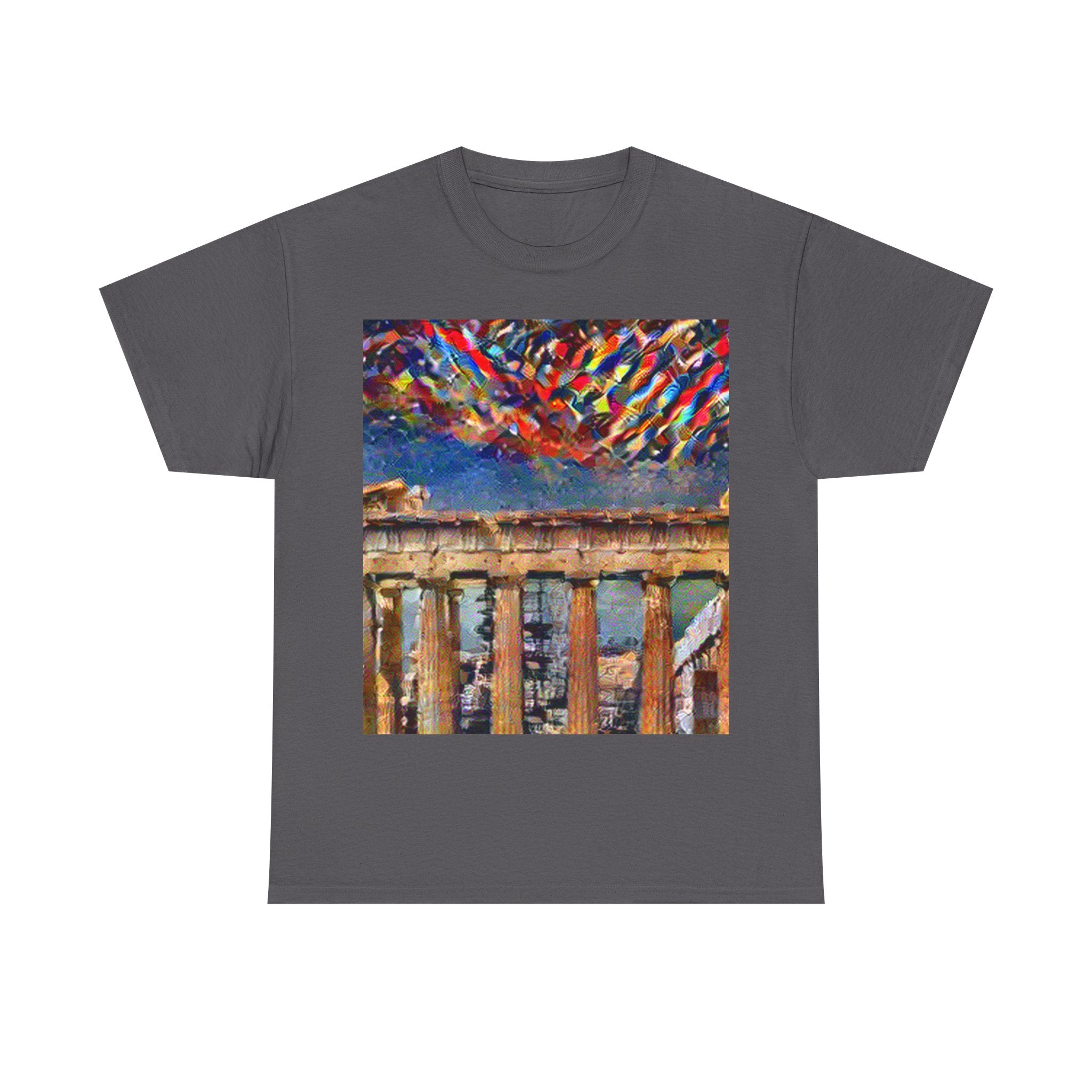 Acropolis Athens in Composition Vii Style - T-Shirt Gift