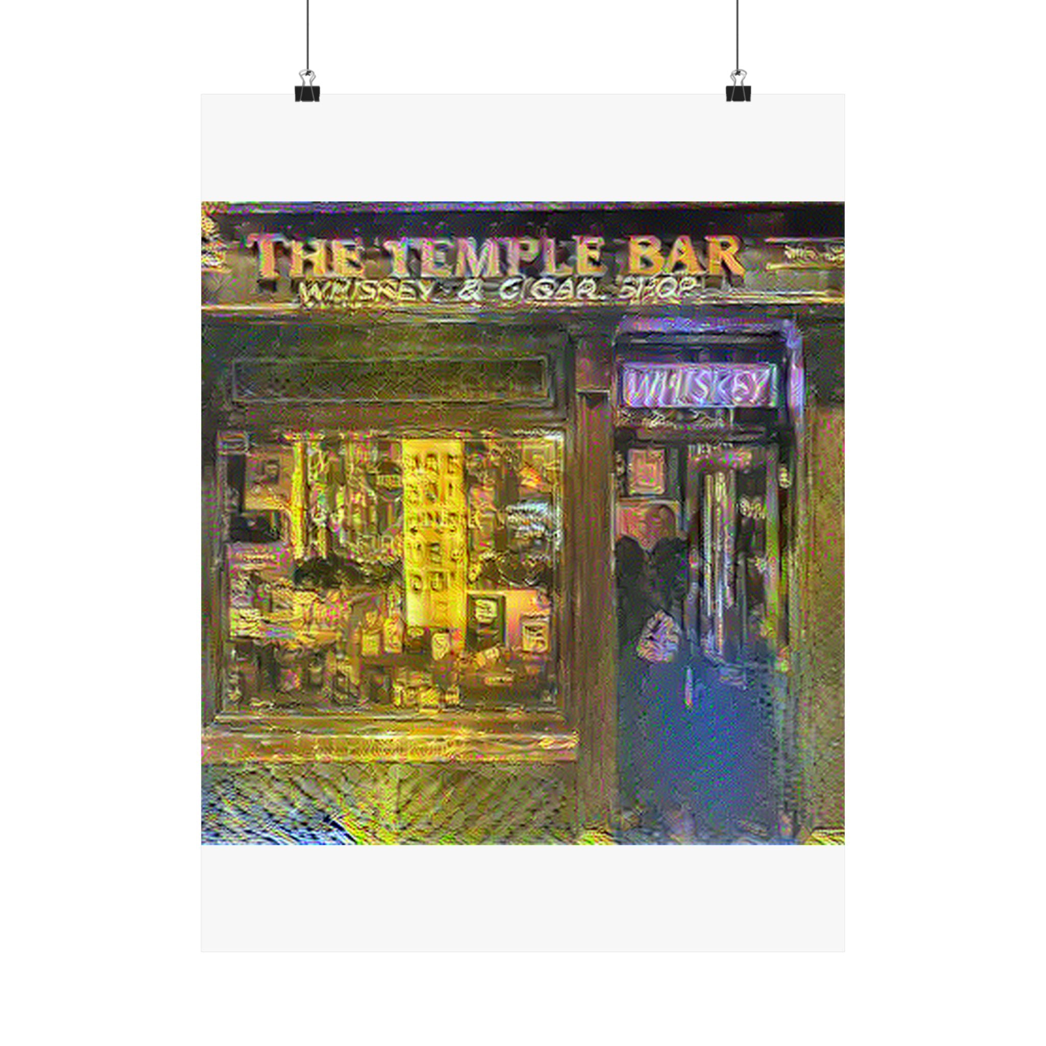 Temple Bar District in Cafe Terrace at Night Style | Vincent van Gogh Inspired Art