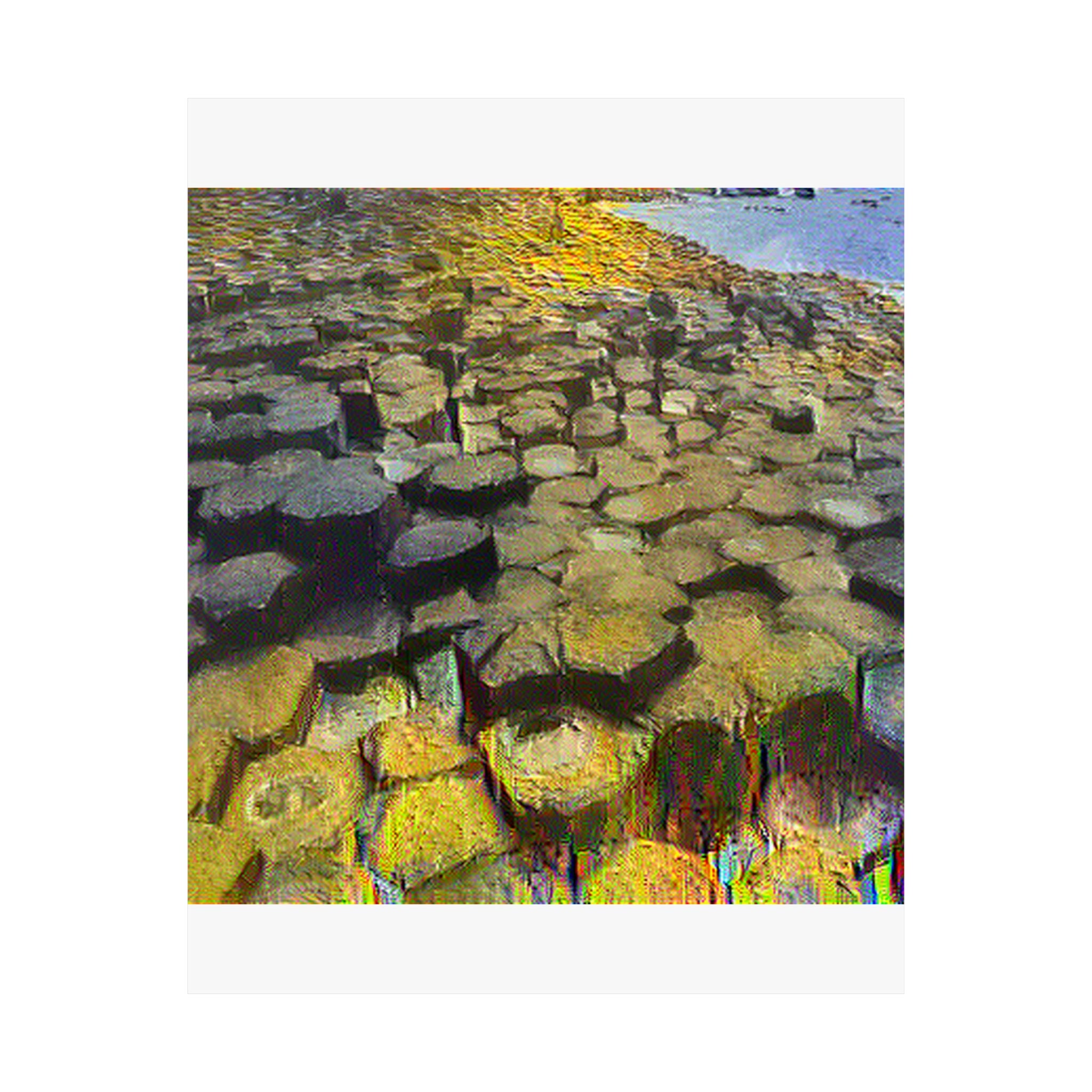 Giant's Causeway in Cafe Terrace at Night Style | Vincent van Gogh Inspired Art