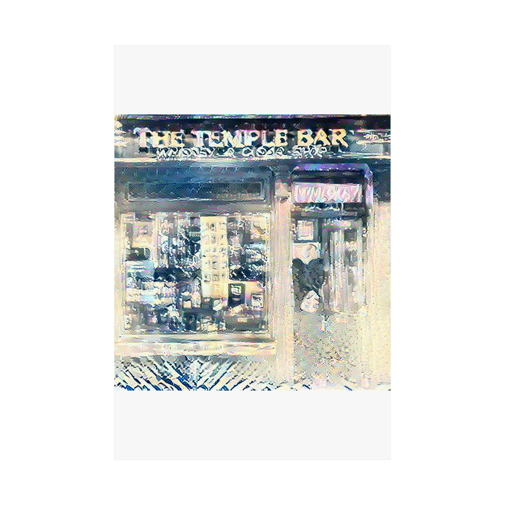 Temple Bar District in The Great Wave off Kanagawa Style | Katsushika Hokusai Inspired Art