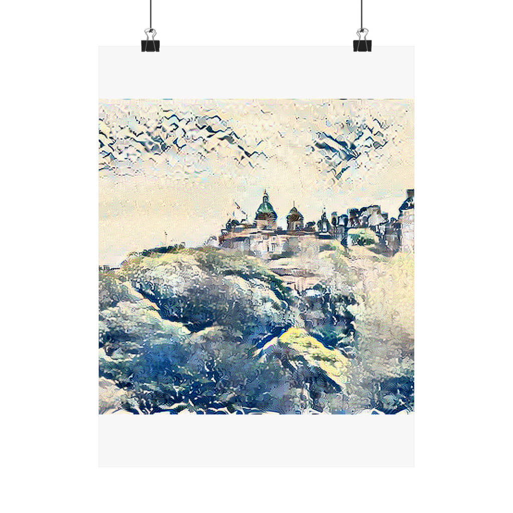 Edinburgh Old Town in The Great Wave off Kanagawa Style | Katsushika Hokusai Inspired Art