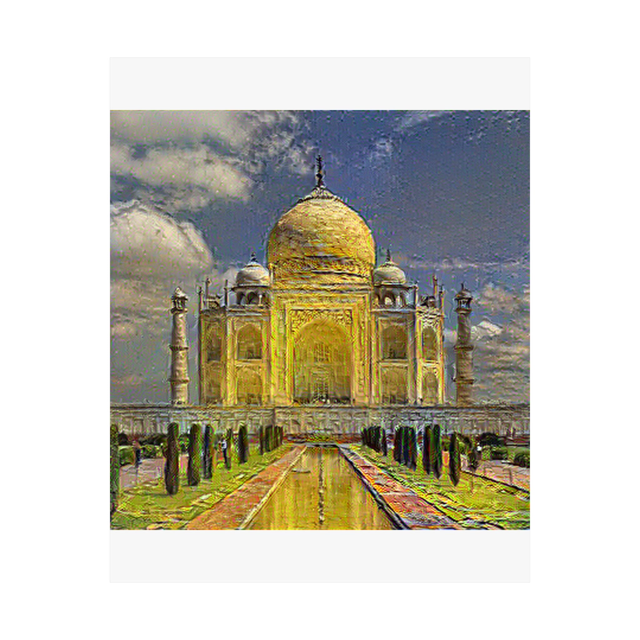 Taj Mahal in Cafe Terrace Style - Poster Print