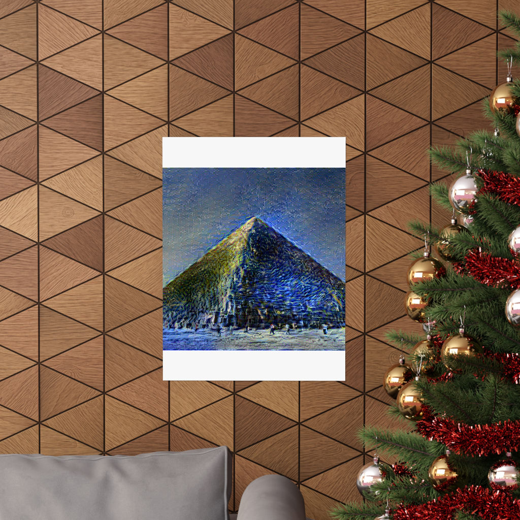 Pyramids of Giza in Starry Night Style | Vincent van Gogh Inspired Art