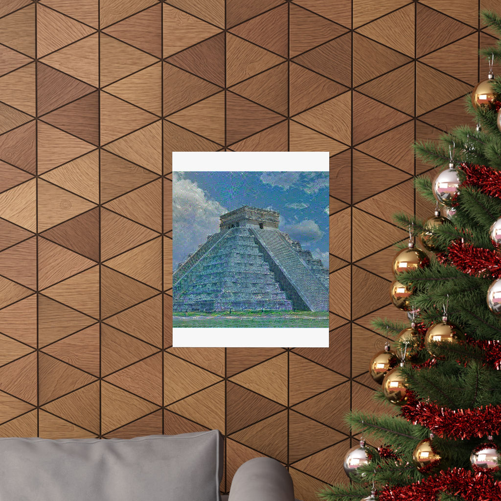 Chichen Itza in Water Lilies Style | Claude Monet Inspired Art