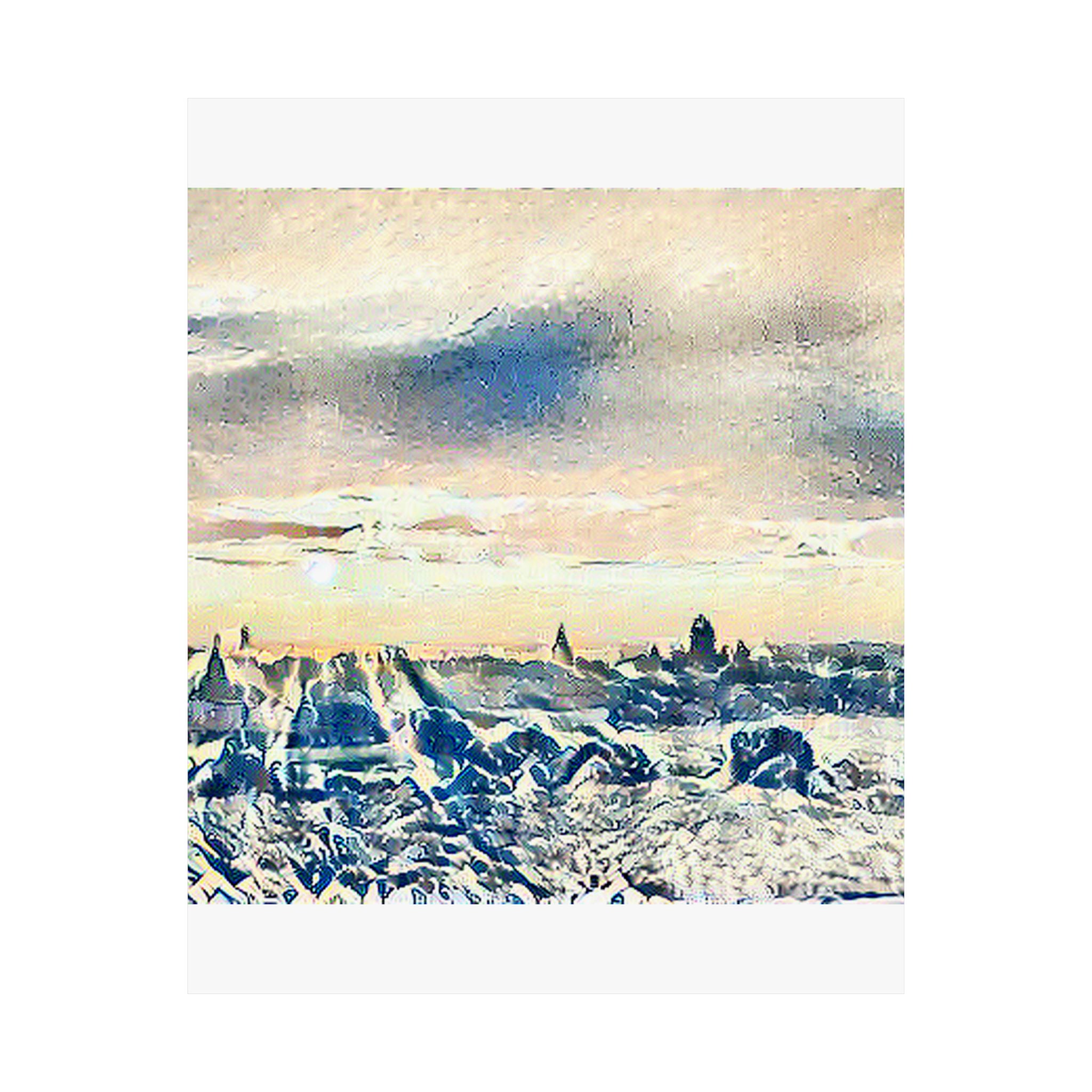 Bagan Temple Plain in The Great Wave off Kanagawa Style | Katsushika Hokusai Inspired Art