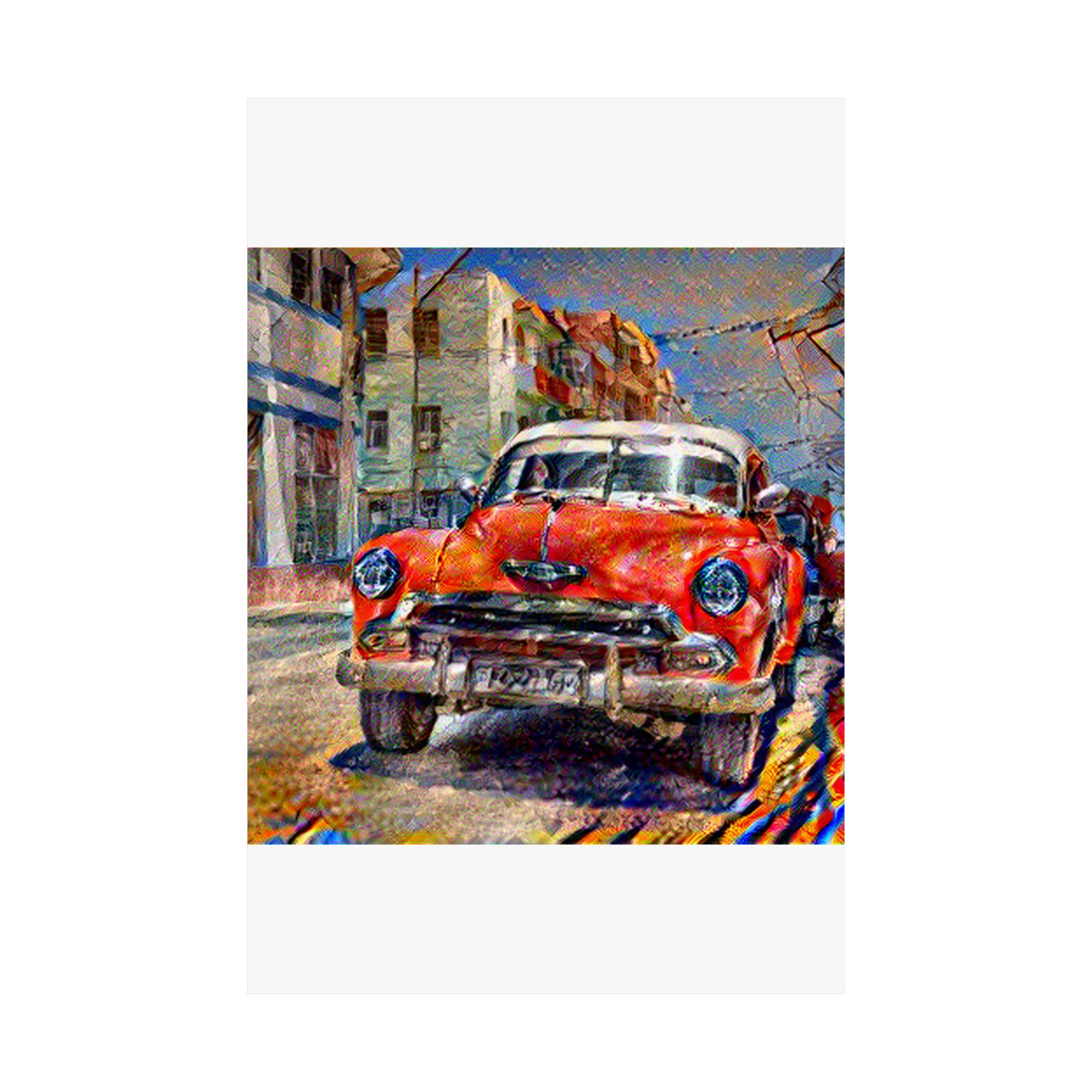 Old Havana in Composition VII Style | Wassily Kandinsky Inspired Art