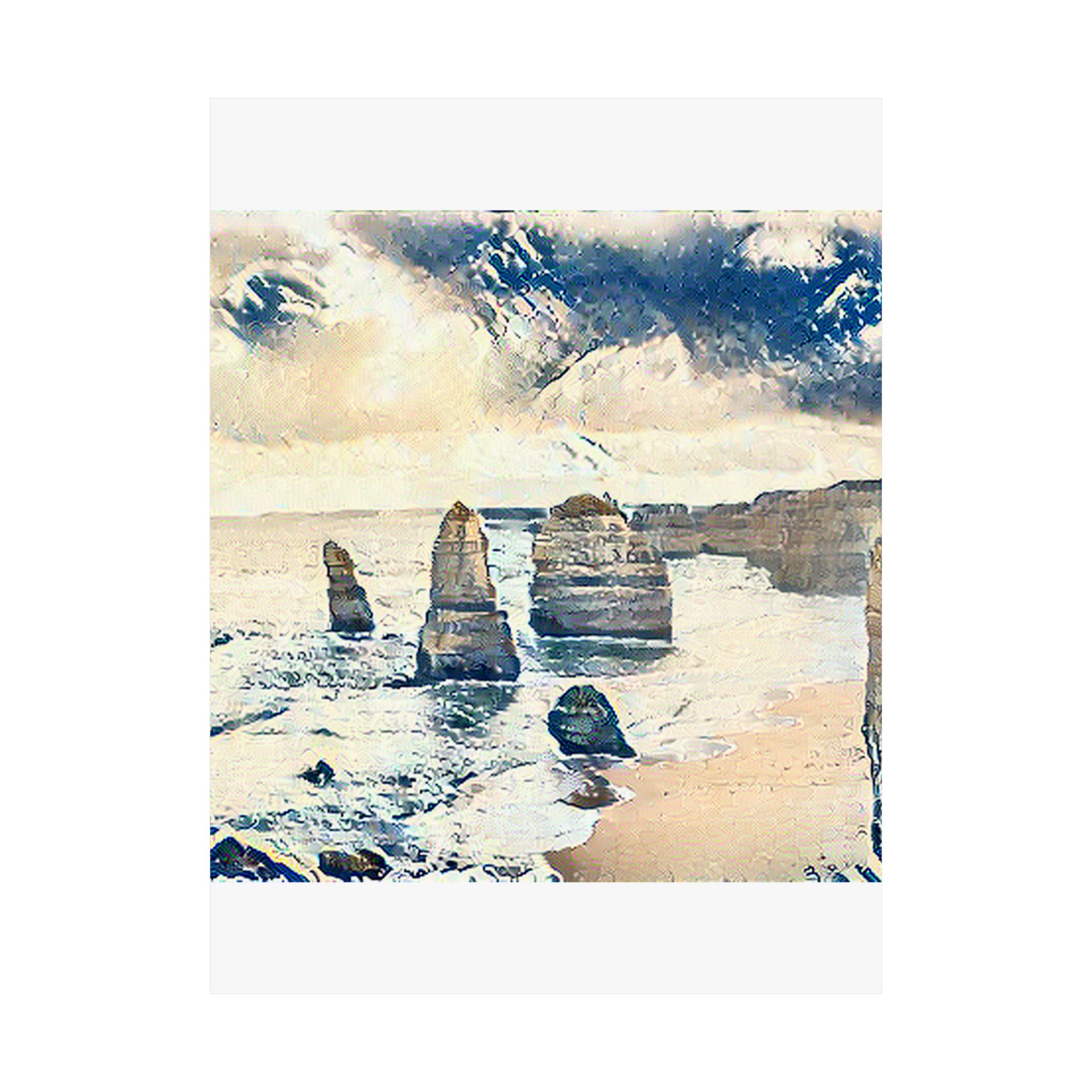 Twelve Apostles in The Great Wave off Kanagawa Style | Katsushika Hokusai Inspired Art