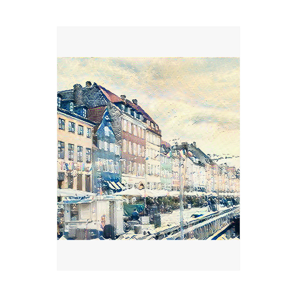 Nyhavn in The Great Wave off Kanagawa Style | Katsushika Hokusai Inspired Art