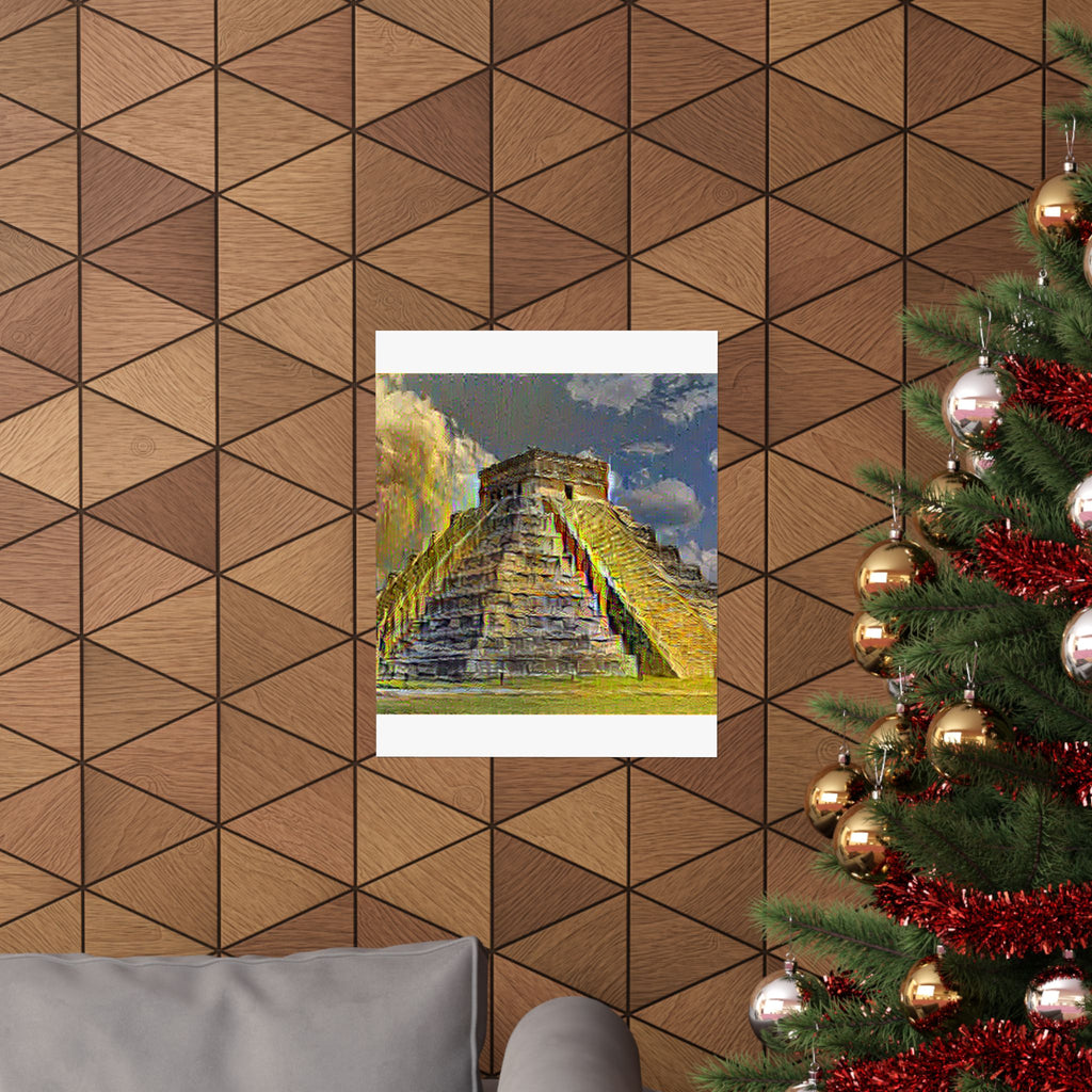 Chichen Itza in Cafe Terrace at Night Style | Vincent van Gogh Inspired Art